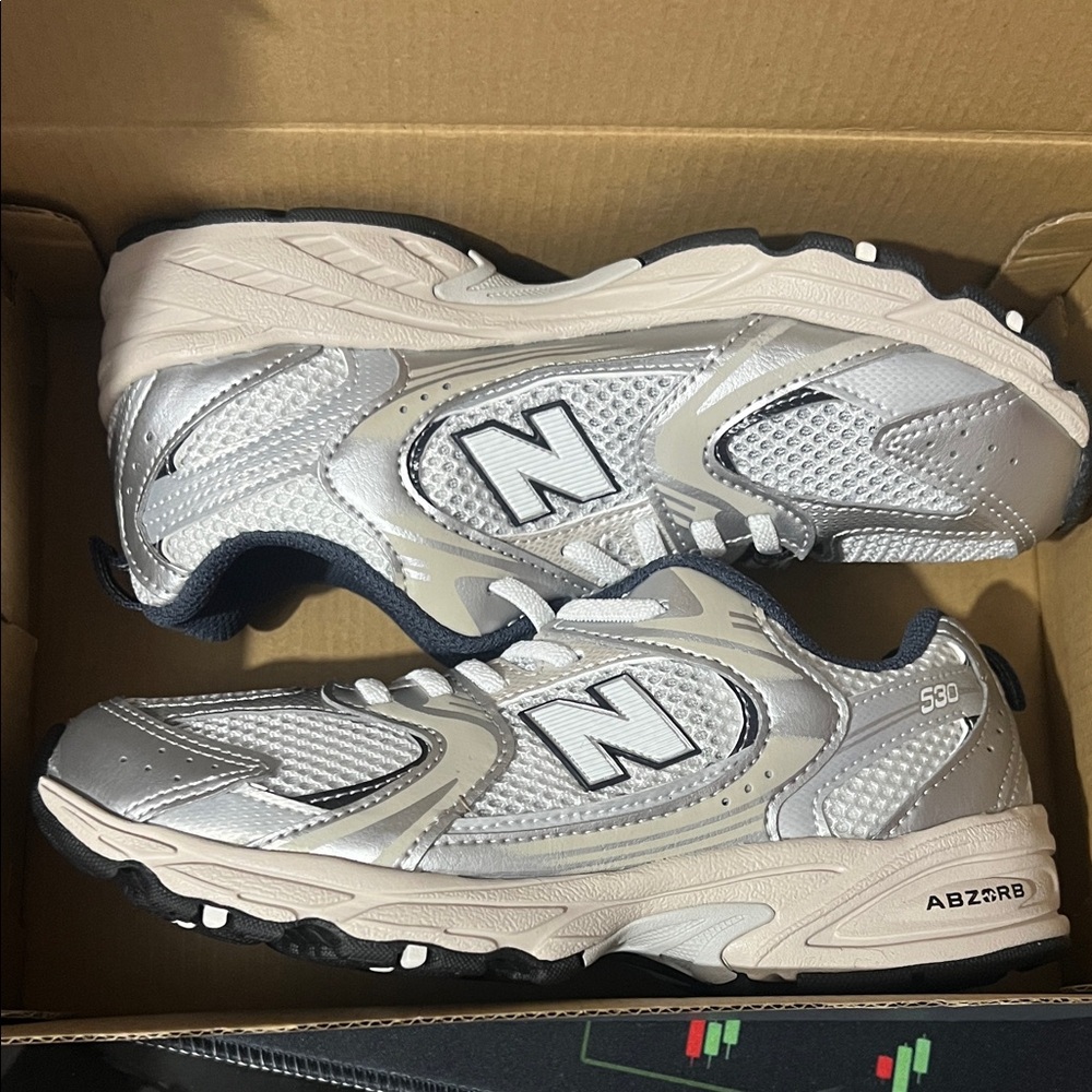New Balance Charcoal Gray Shoe Box